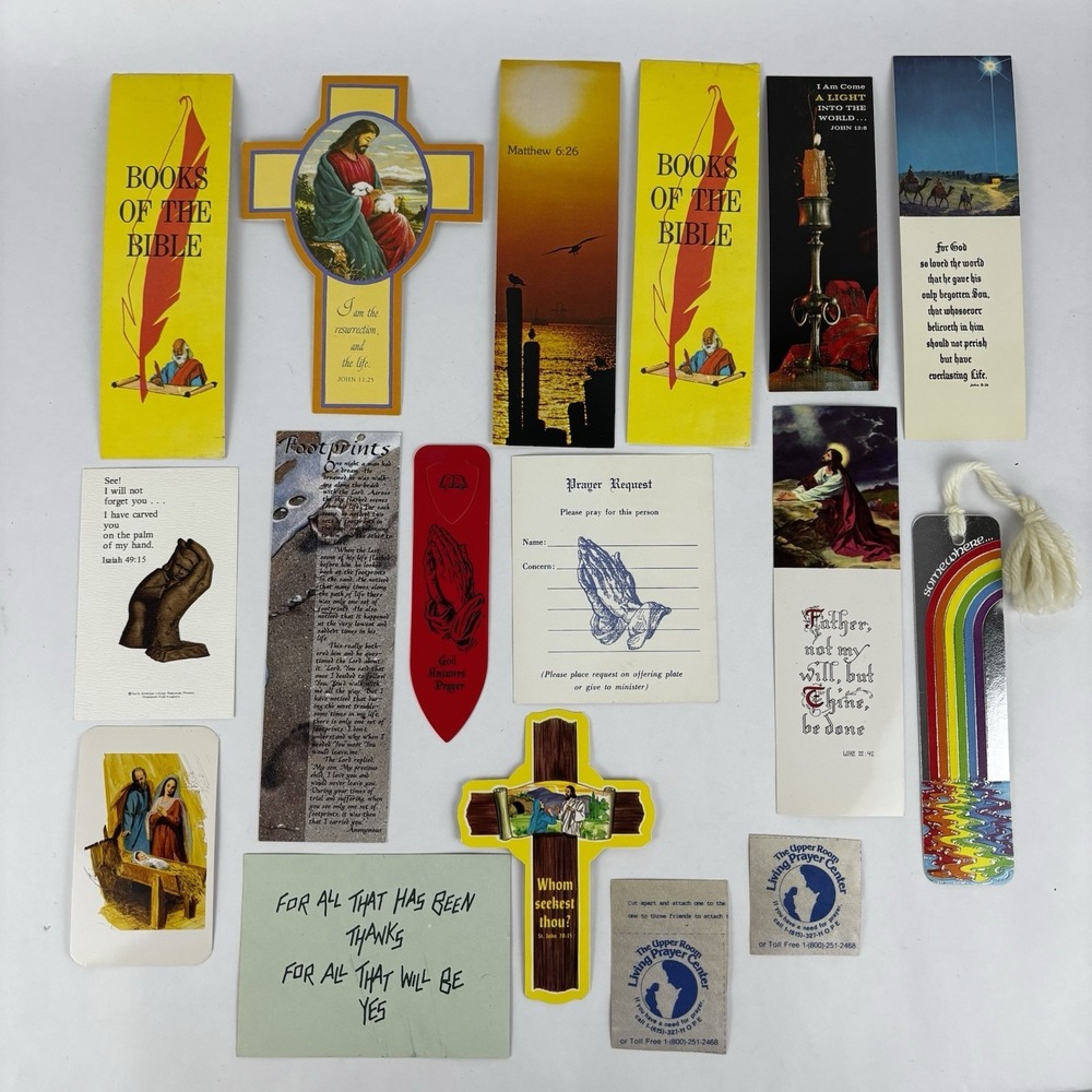 Vintage Catholic Christian Prayer Cards, Saints, Bookmarks, Relic Lot (18)